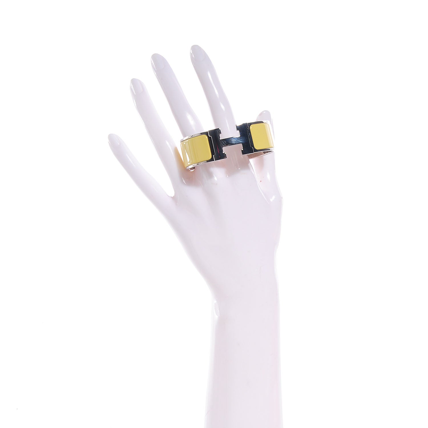 Hermes Enamel Wide Clic Clac H Bracelet PM Yellow 2 of 5