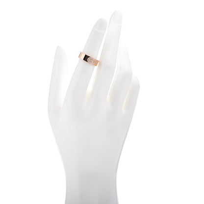 Hermes 18K Rose Gold Diamond PM H D'Ancre Ring 50 5.25 2 of 4