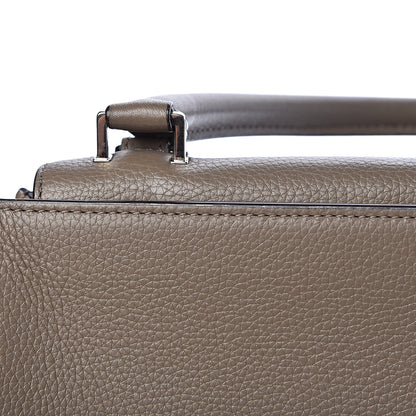 Celine Drummed Calfskin Medium Trapeze Souris 9 of 16
