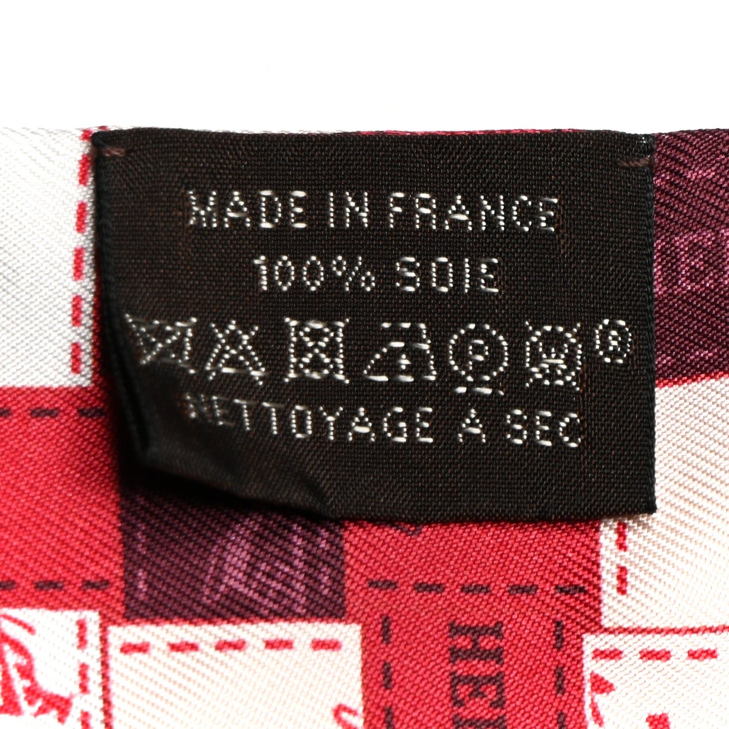 Silk Bolduc Au Carre Twilly Rouge Bordeaux Creme