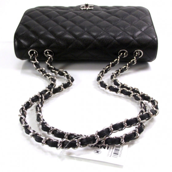 Caviar Jumbo Flap Black