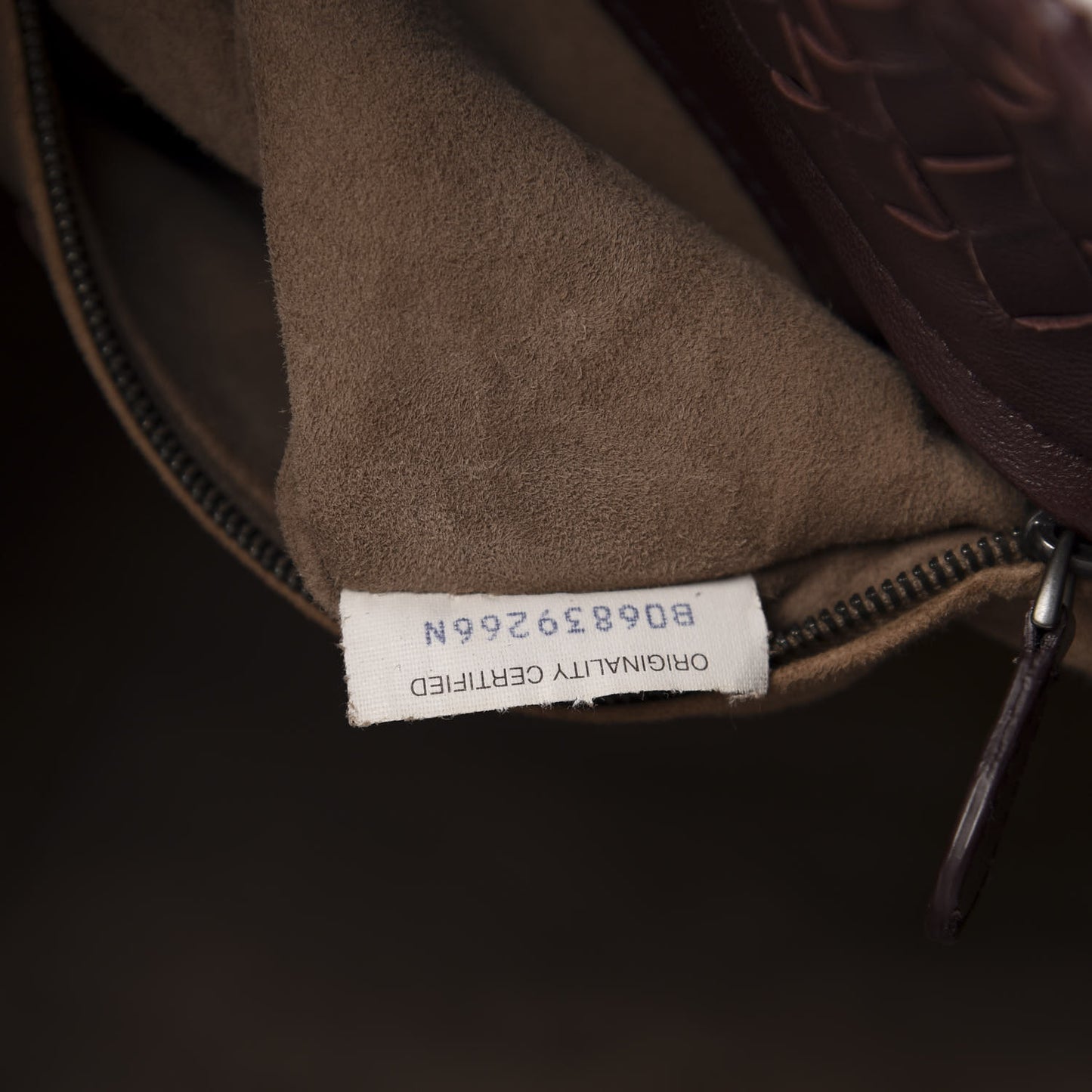 Nappa Intrecciato Garda Bag Dark Barolo