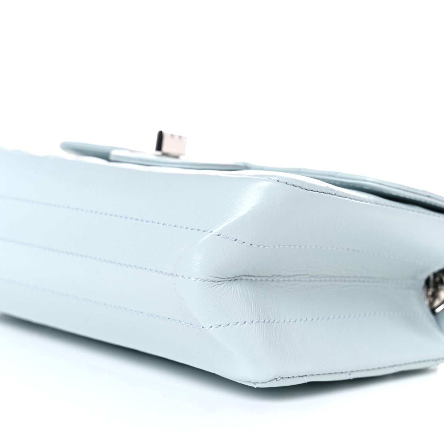 Aged Calfskin Chevron Quilted 2.55 Reissue Mini Flap Light Blue