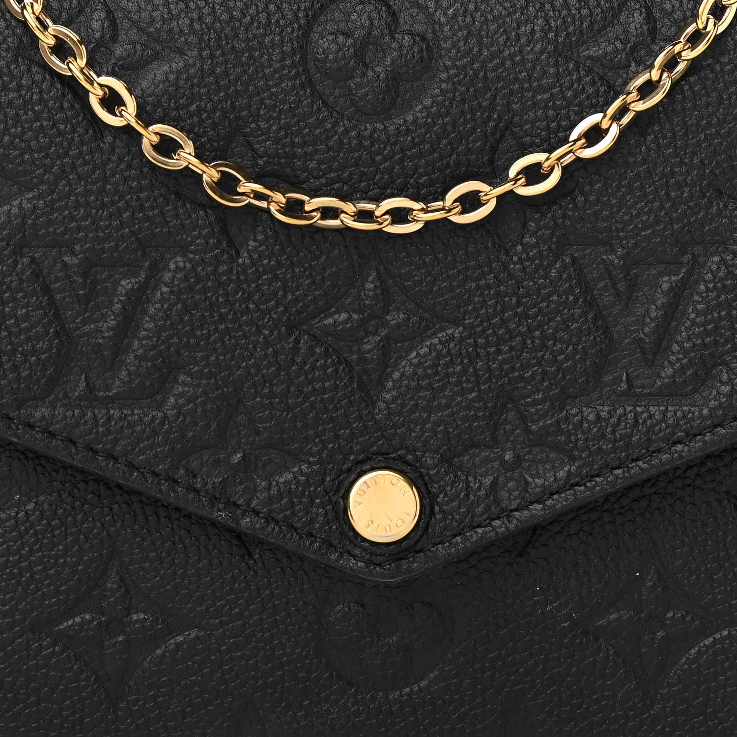 Louis Vuitton Empreinte Pochette Felicie Chain Wallet Black 8 of 12