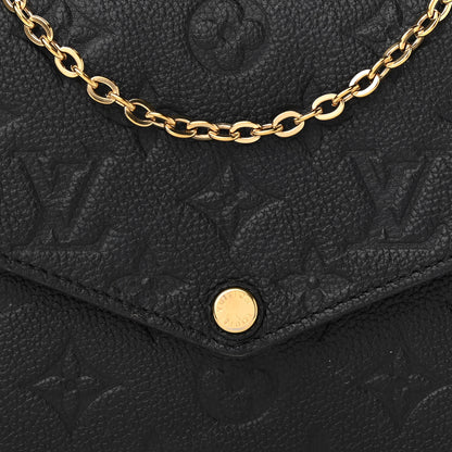 Louis Vuitton Empreinte Pochette Felicie Chain Wallet Black 8 of 12