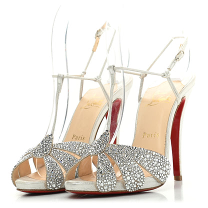 Christian Louboutin Strass Nappa Margi Diams 120 Sandals 38 Crystal 3 of 12