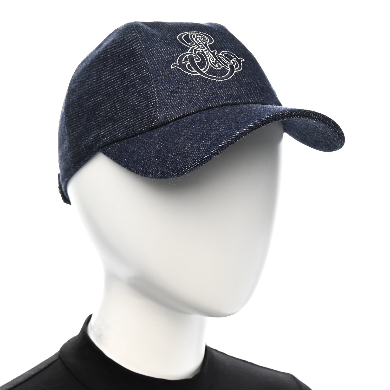 Hermes Denim Embroidered Davis Emile Hat 57 Indigo 1809701