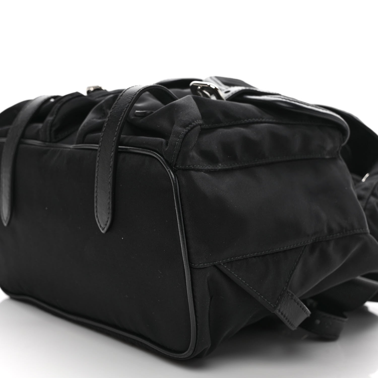 Prada Tessuto Nylon Soft Calfskin Small Backpack Black 9 of 12