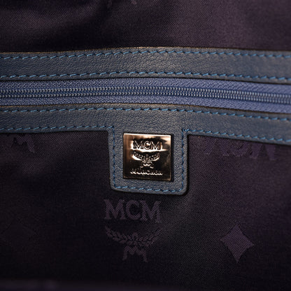 MCM Visetos Medium Studded Stark Backpack Navy Blue 6 of 8