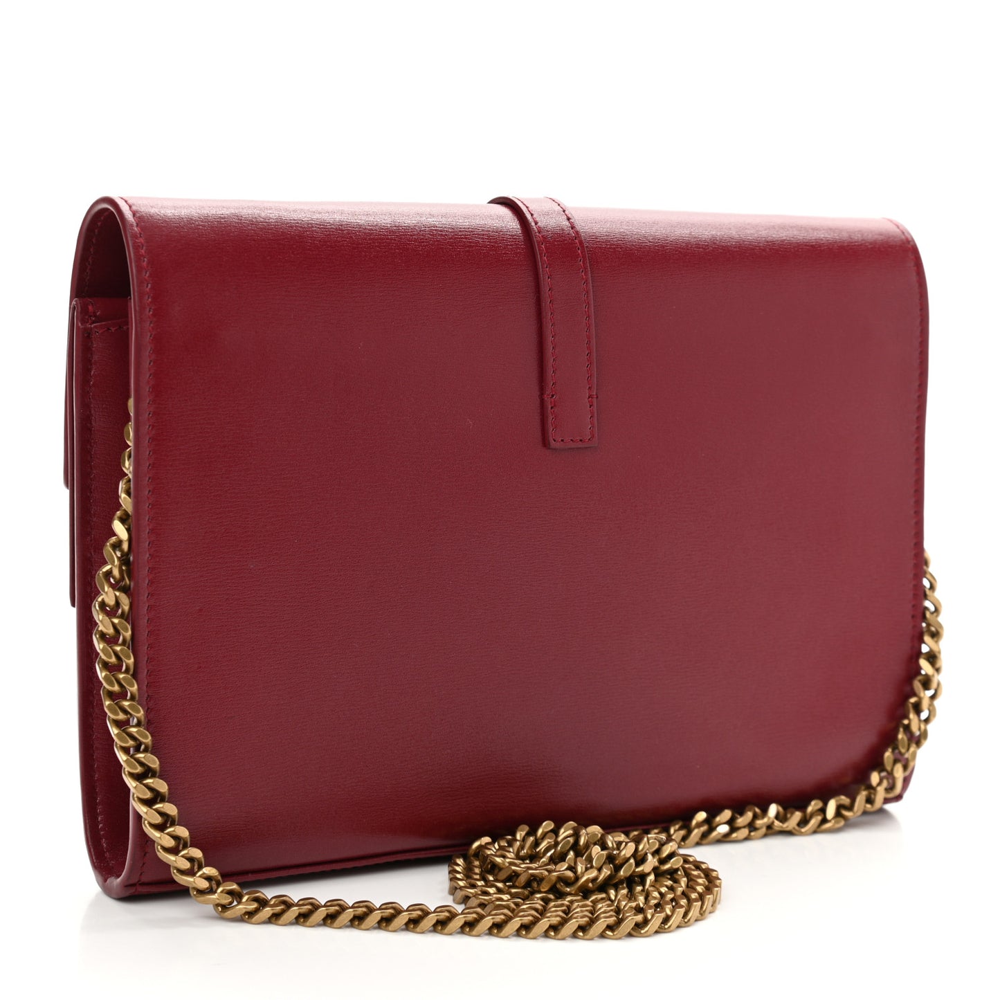 Smooth Calfskin Monogram Sulpice Chain Wallet Amaretto
