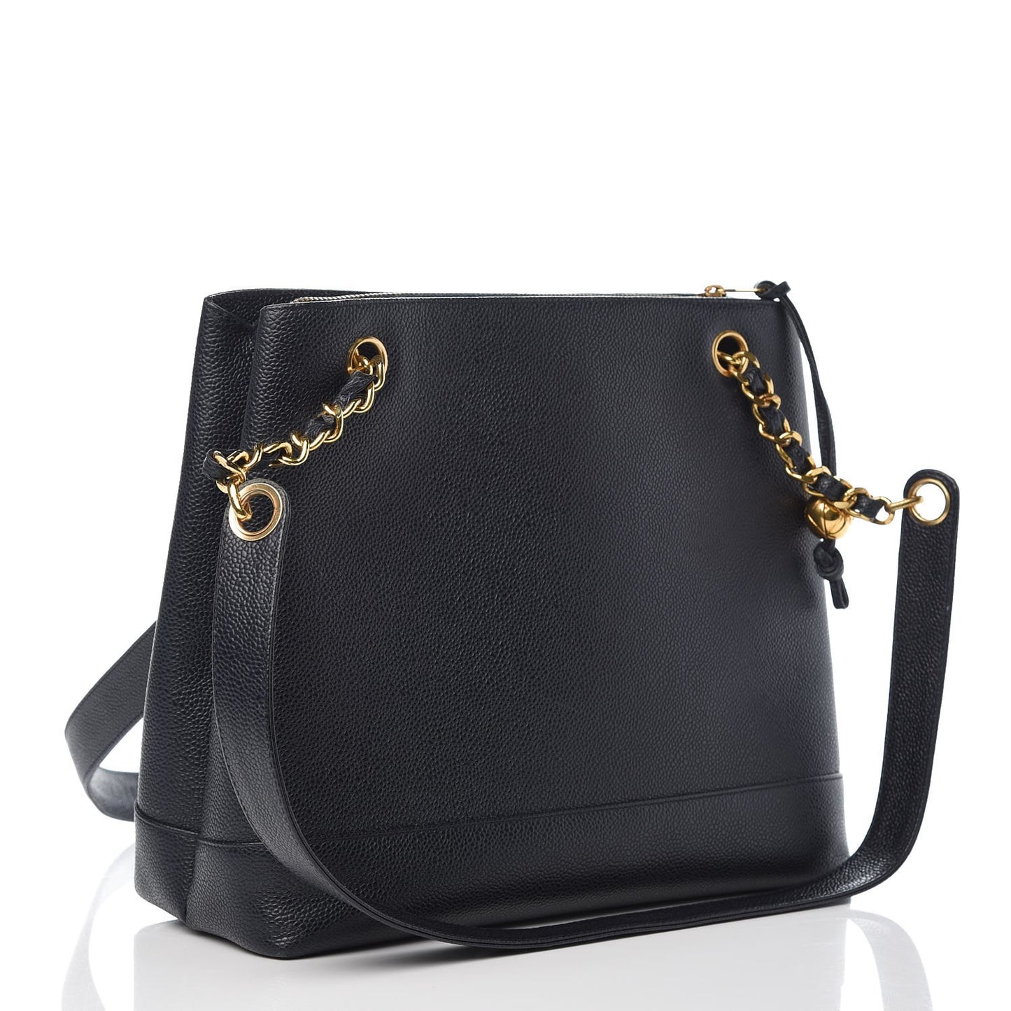 Caviar CC Shoulder Bag Navy Blue