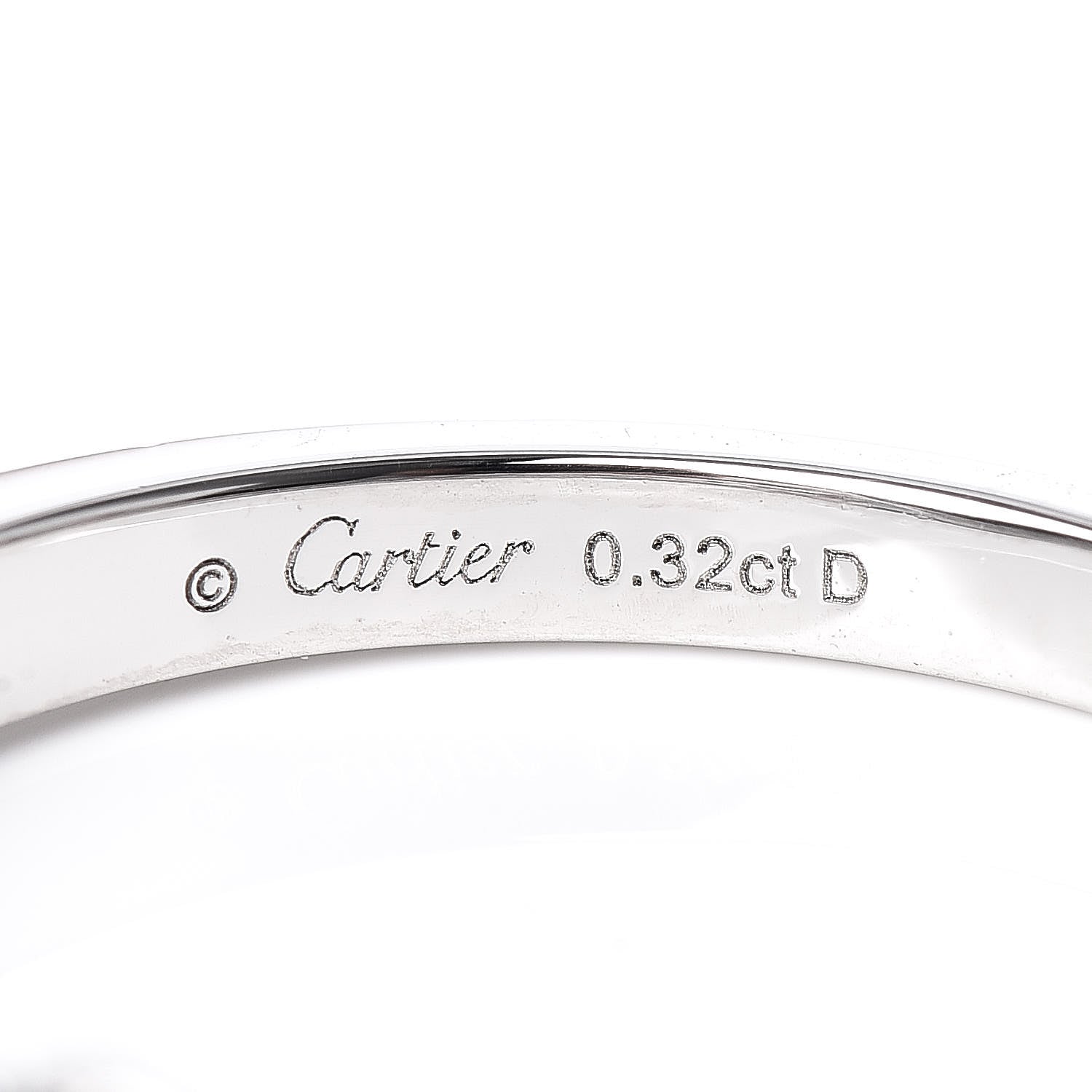 Cartier Platinum Diamond .32ct 1895 Solitaire Engagement Ring 52 6 5 of 7