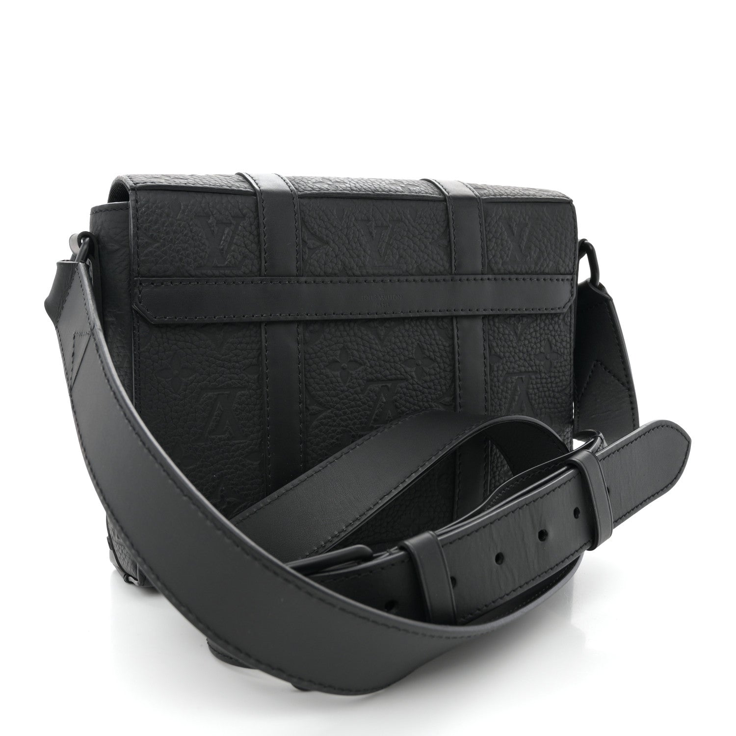 Louis Vuitton Taurillon Monogram Trunk Messenger Black 3 of 12