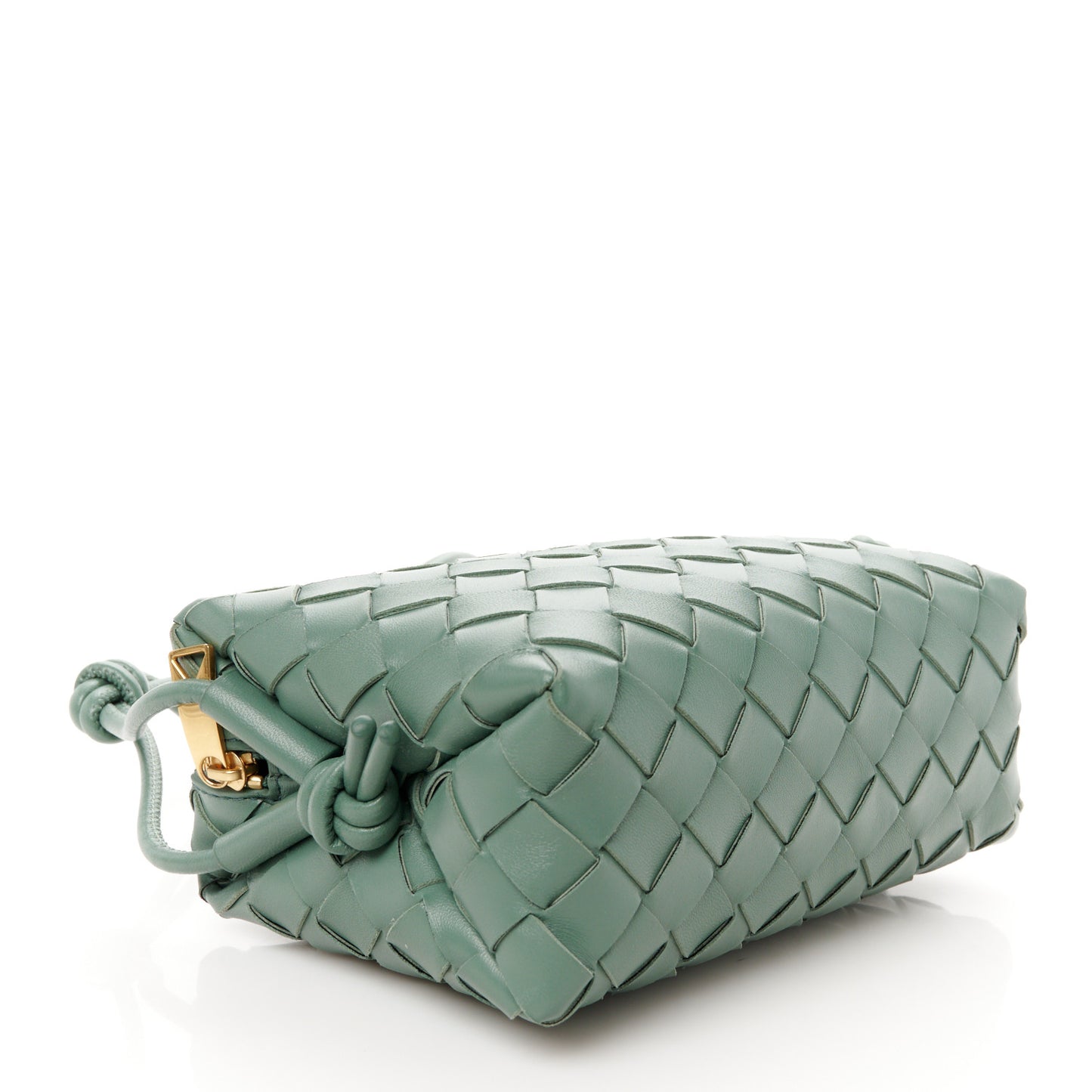 Nappa Intrecciato Mini Loop Camera Bag Aloe