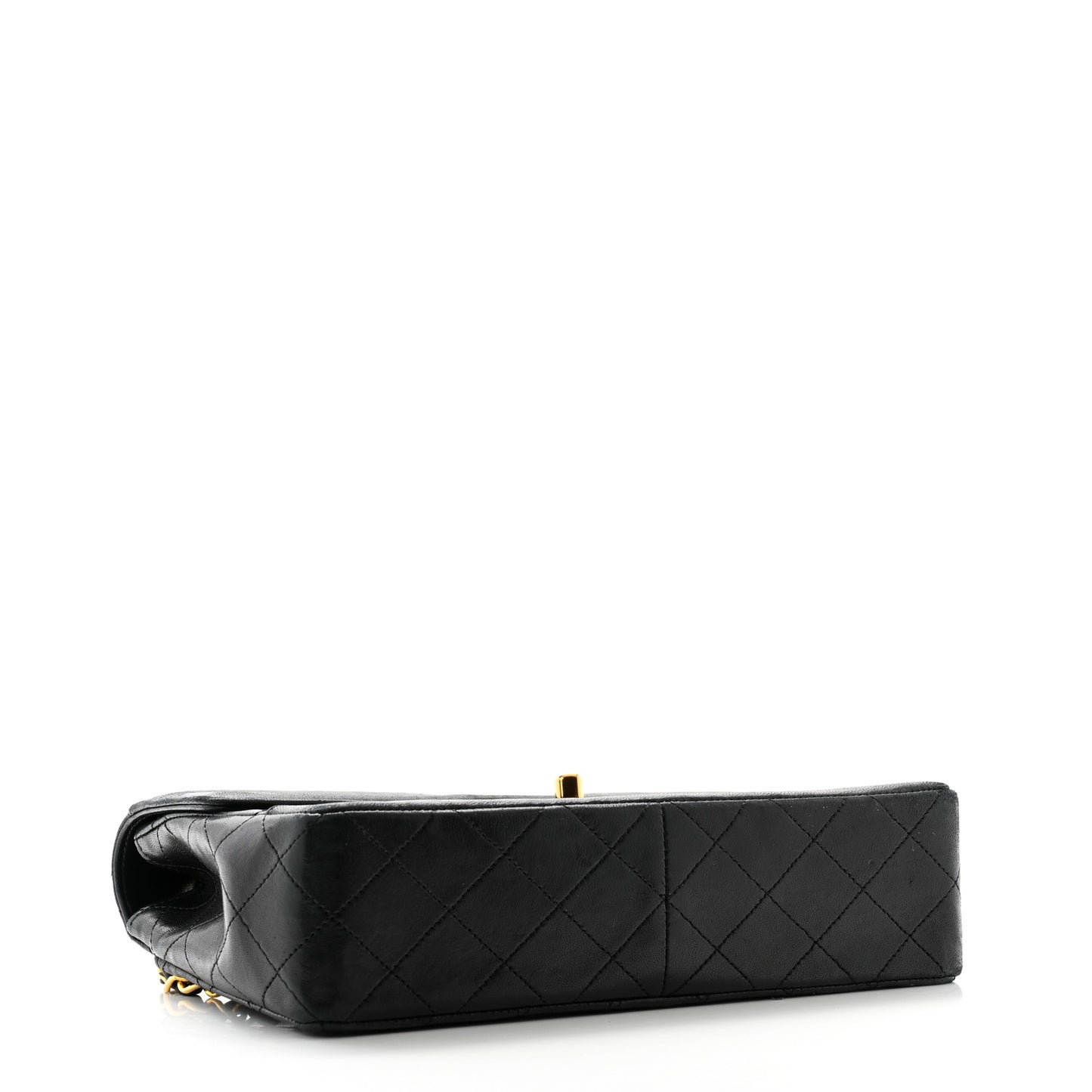 Lambskin Quilted Small Single Flap Black