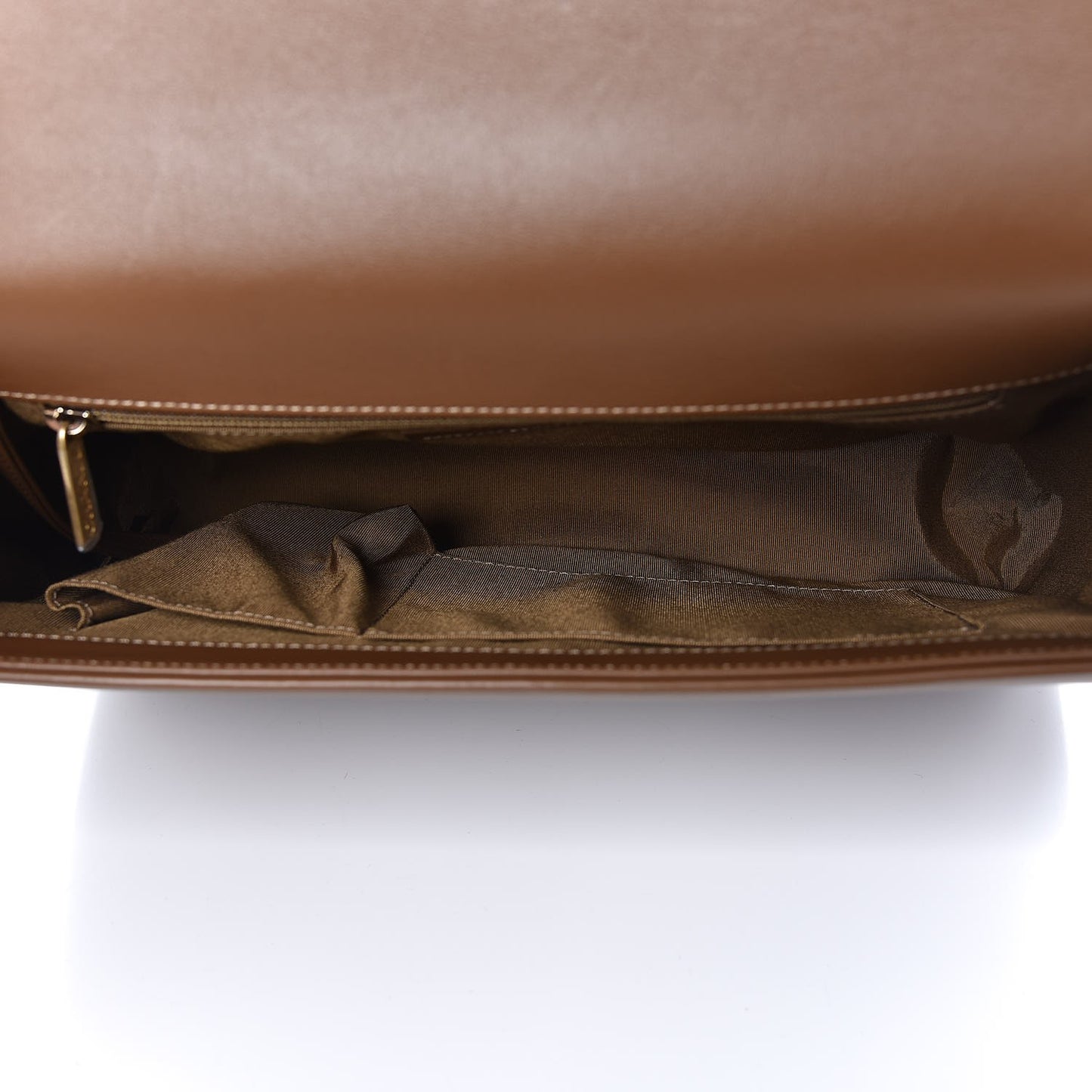 Calfskin Quilted Large Boy Flap Brown