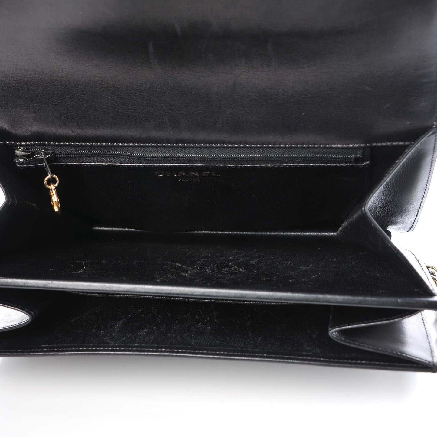 Lambskin Small Single Flap Black