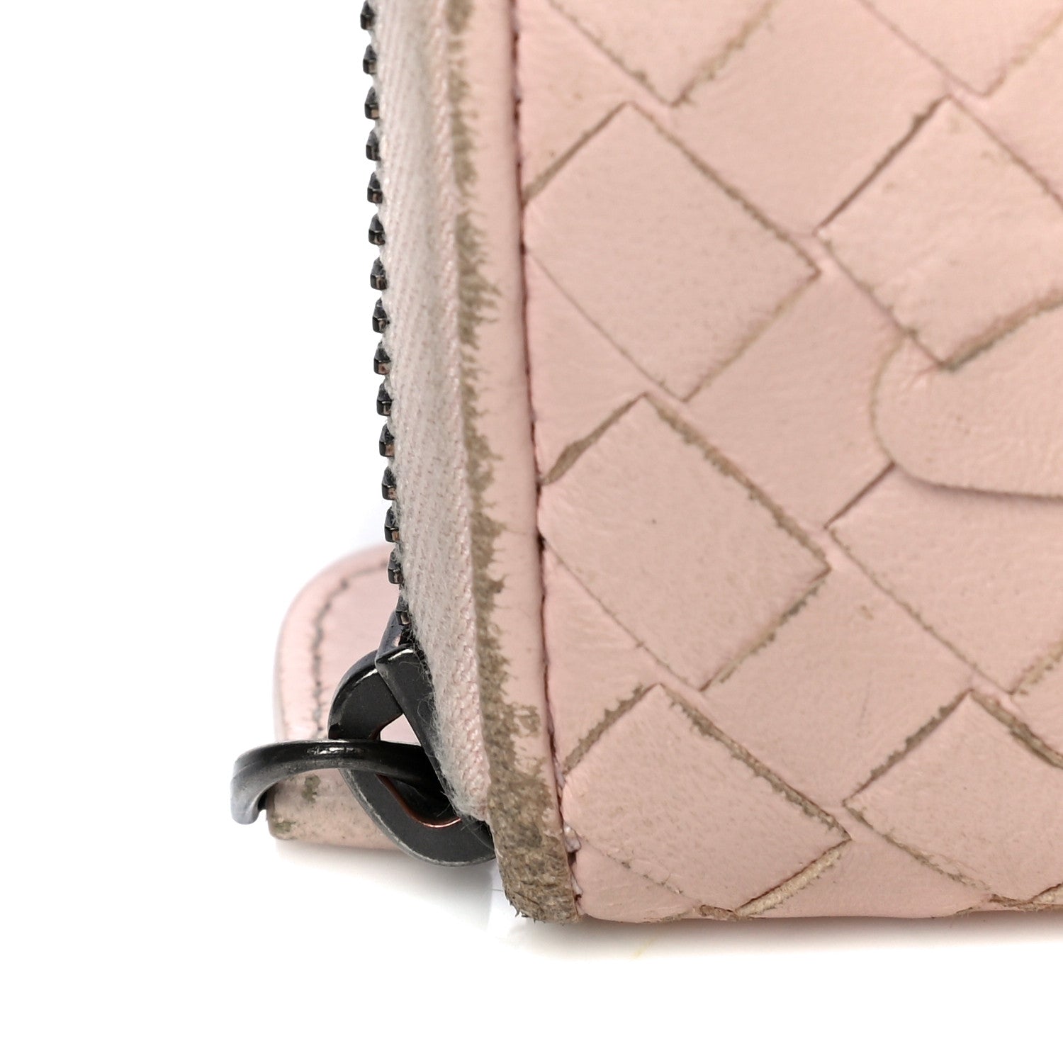 Bottega Veneta Nappa Intrecciato Zip Around Wallet Petal Pink 17 of 36