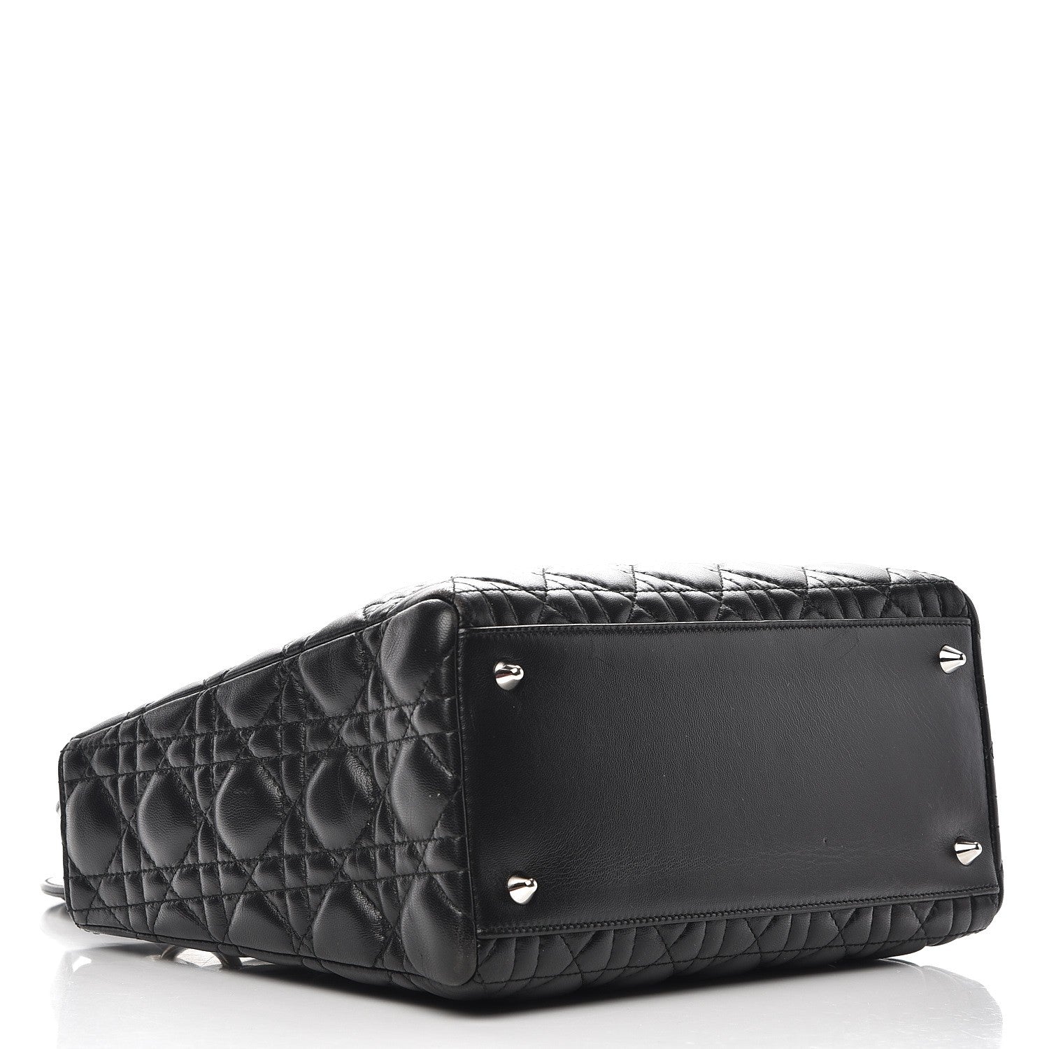 Christian Dior Lambskin Cannage Medium Lady Dior Black 5 of 9