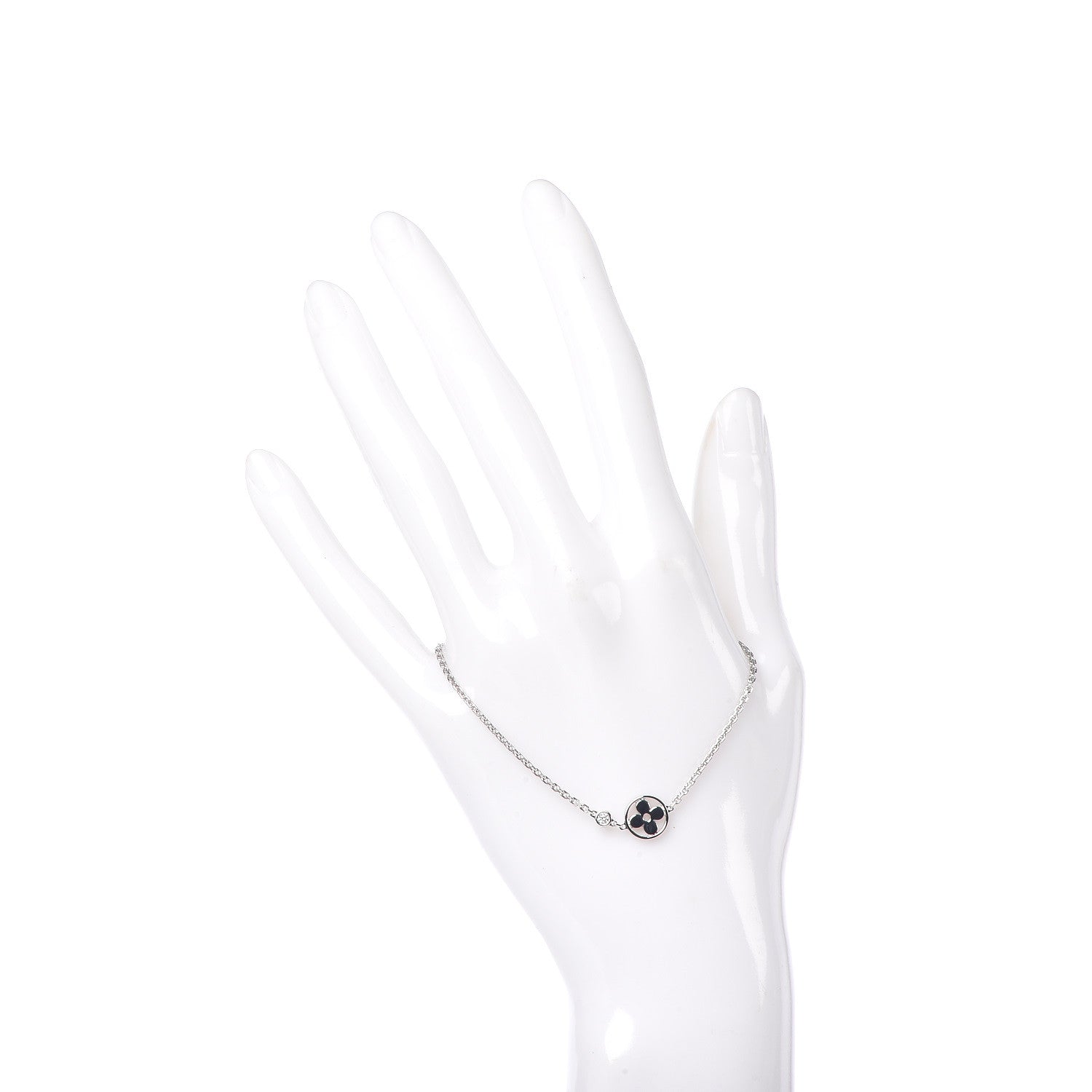 Louis Vuitton 18K White Gold Diamond Idylle Blossom Bracelet 2 of 5