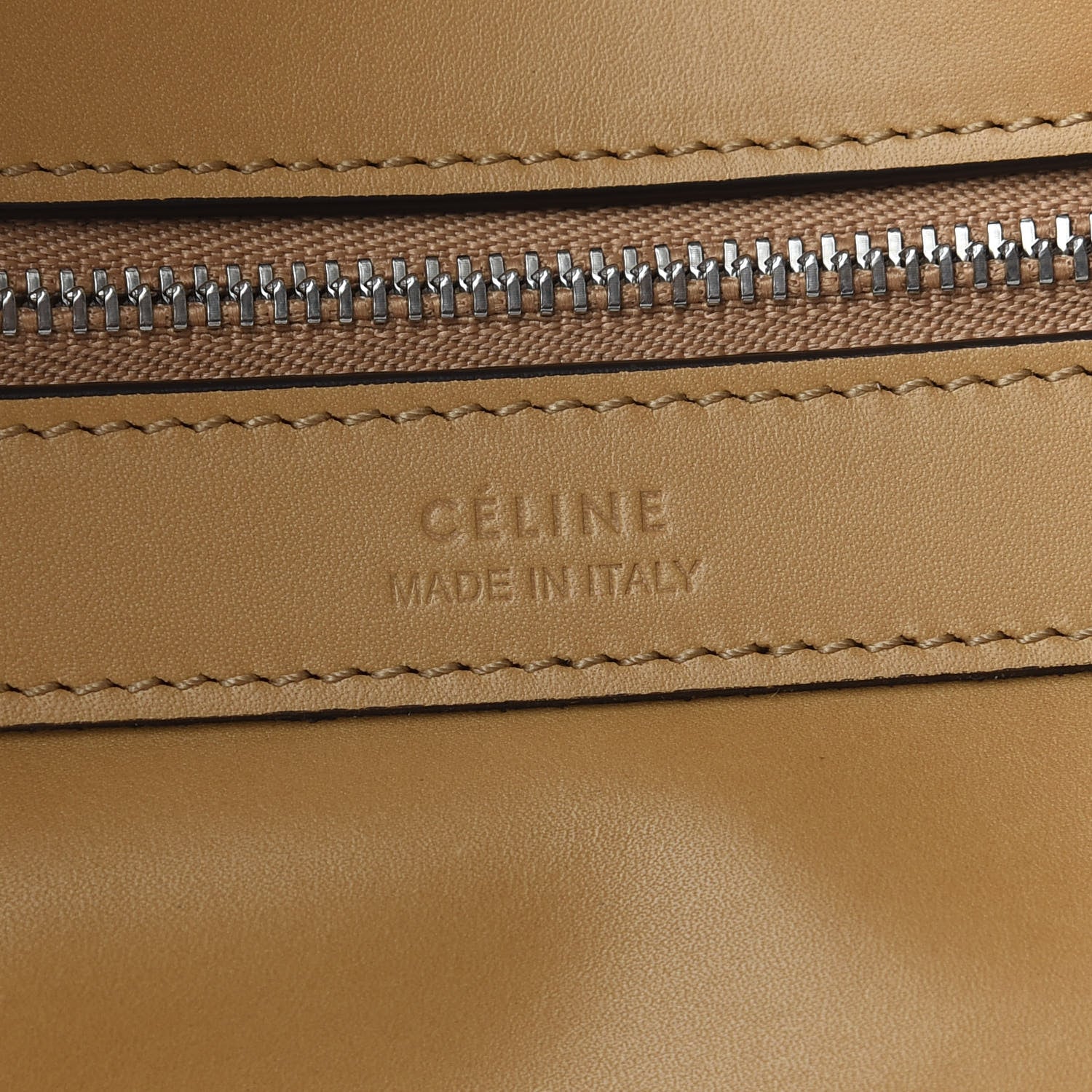 Celine Satinated Natural Calfskin Large Studs Vertical Cabas Sand 5 of 7