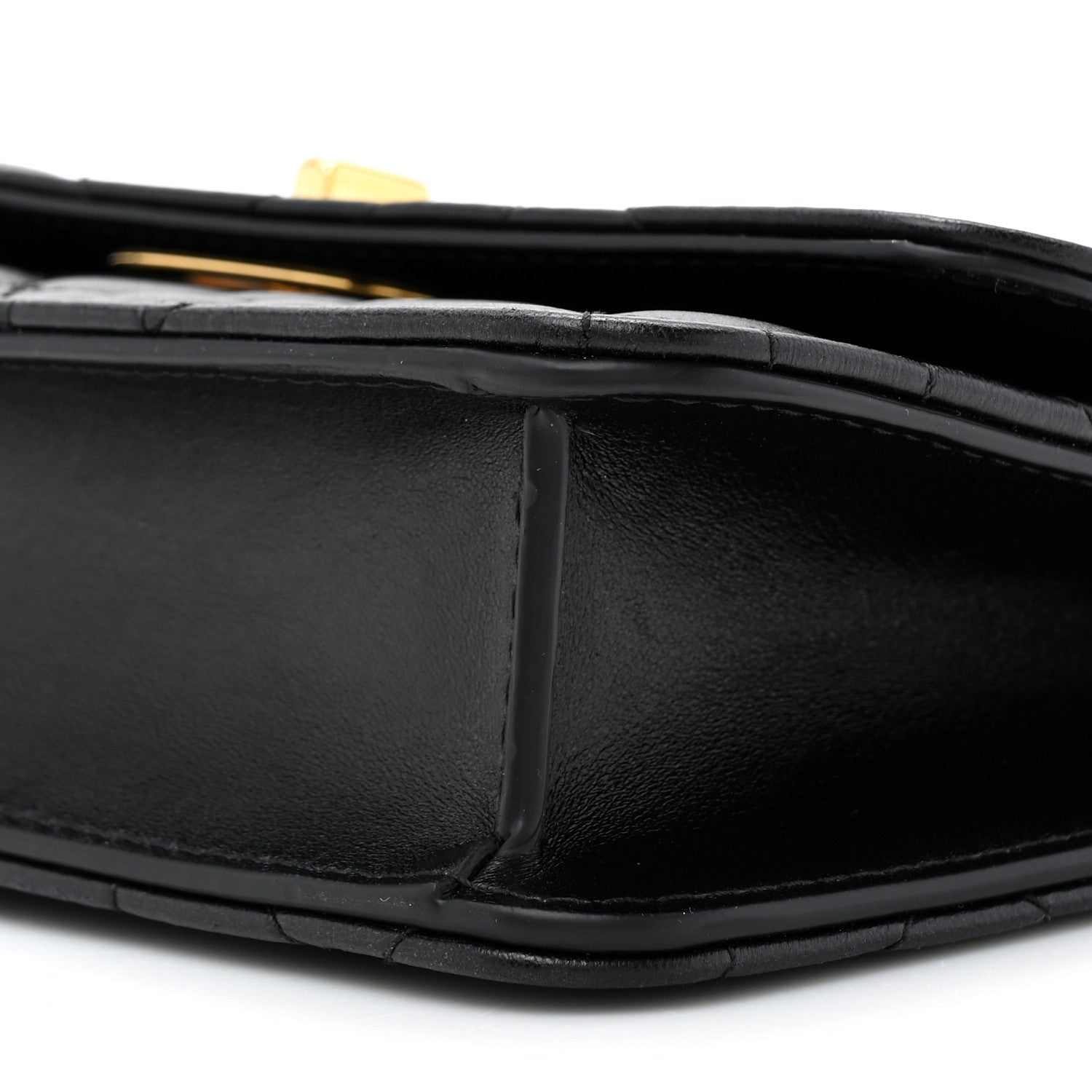 Christian Dior Lambskin Macrocannage Miss Caro Pouch With Chain Black 10 of 12