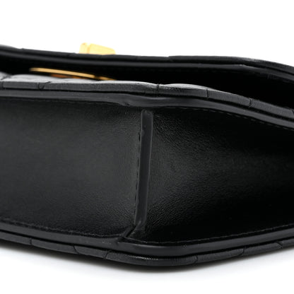 Christian Dior Lambskin Macrocannage Miss Caro Pouch With Chain Black 10 of 12