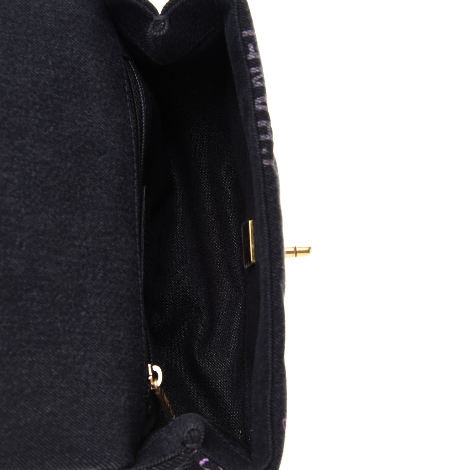 Chanel Denim Quilted Denim Mood Mini Rectangular Flap Black Multicolor 5 of 13