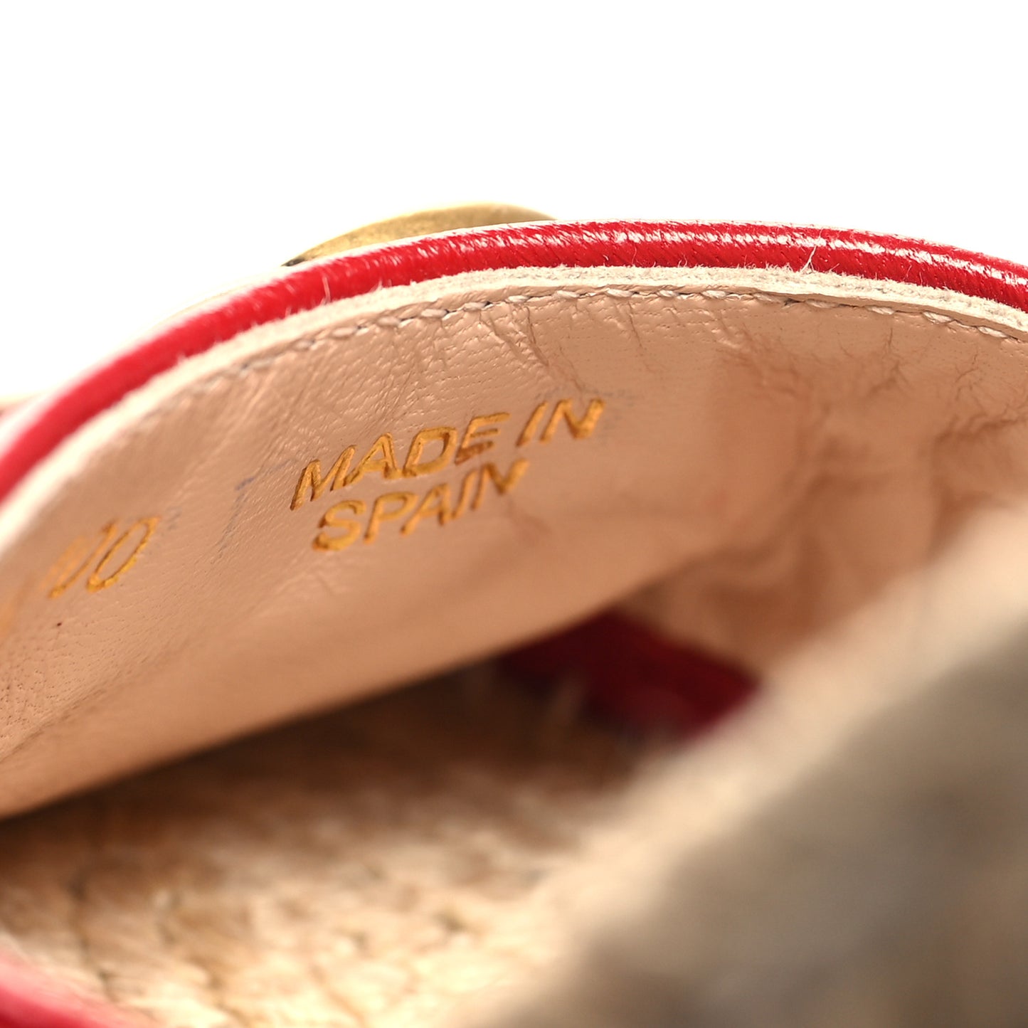 Nappa Matelasse GG Marmont Ankle Wrap Platform 35/120mm Espadrille Wedges 36.5 Hibiscus Red