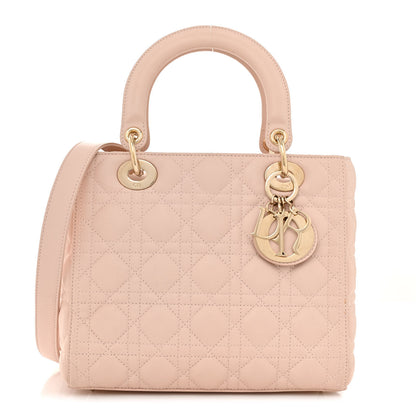 Christian Dior Lambskin Cannage Medium Lady Dior Light Pink 1 of 20