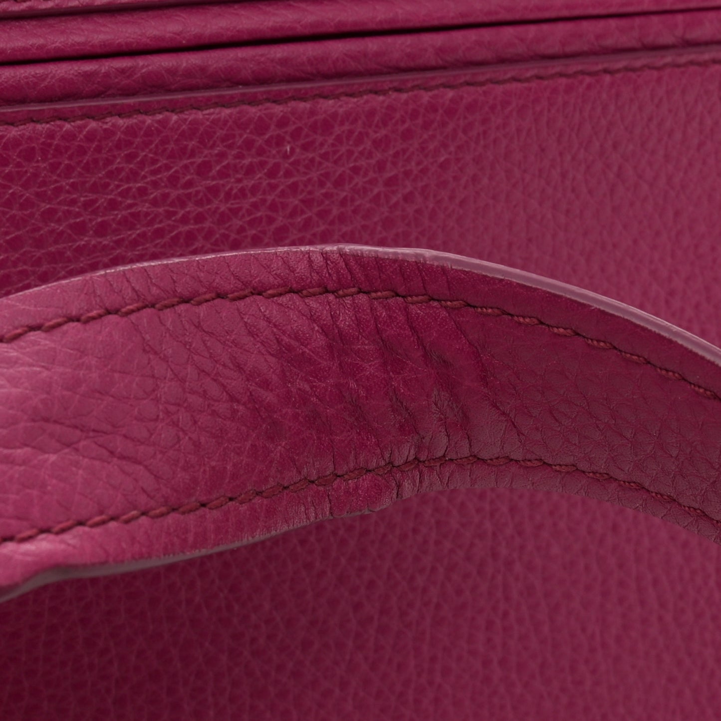 Grained Calfskin Linda Top Handle Satchel Sangria