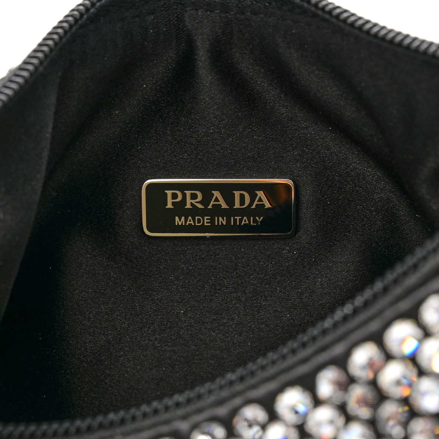 Satin Crystal Mini Re-Edition 2000 Bag Cristal