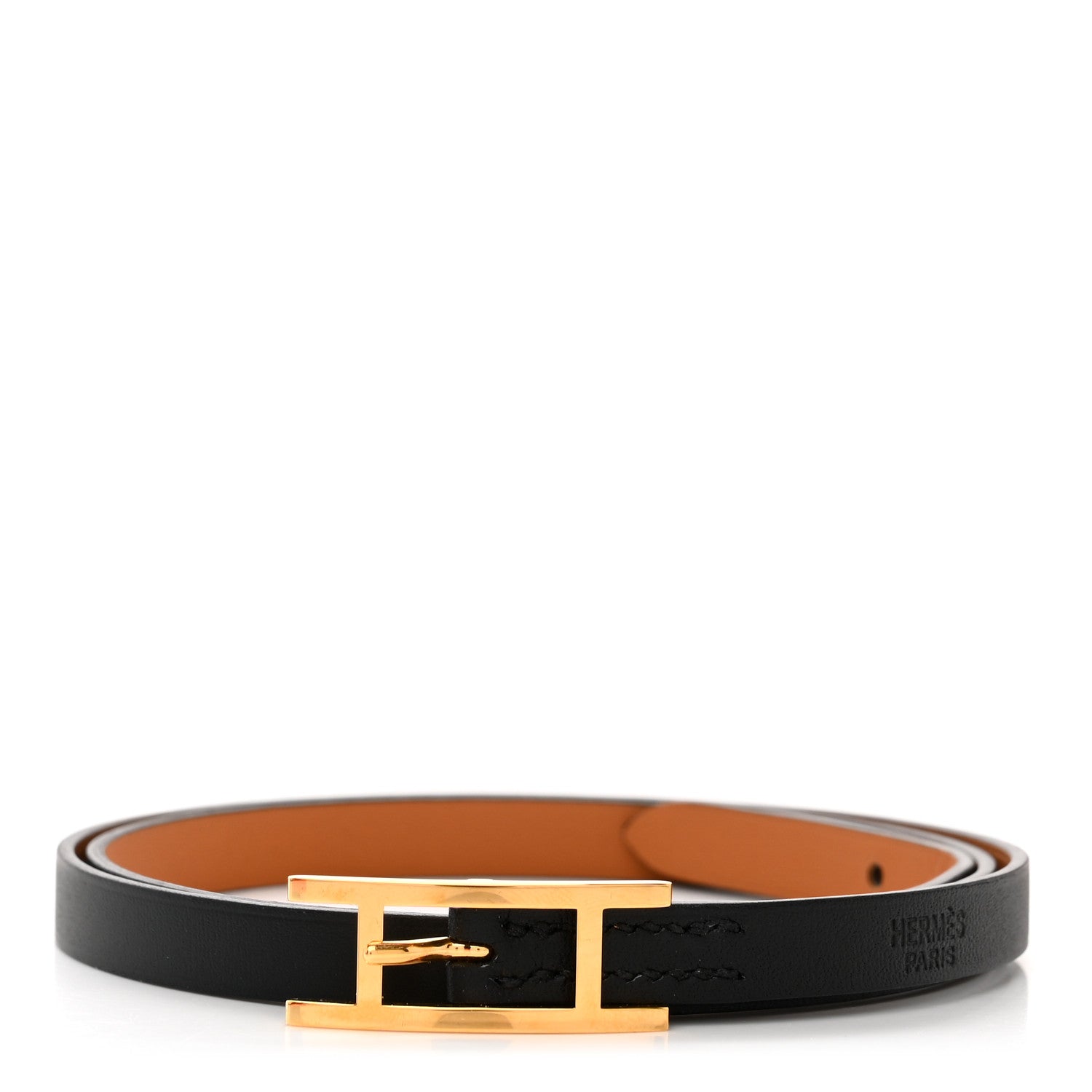 Hermes Chamonix Hapi 3MM Triple Tour Wrap Bracelet T1 Black 1 of 6