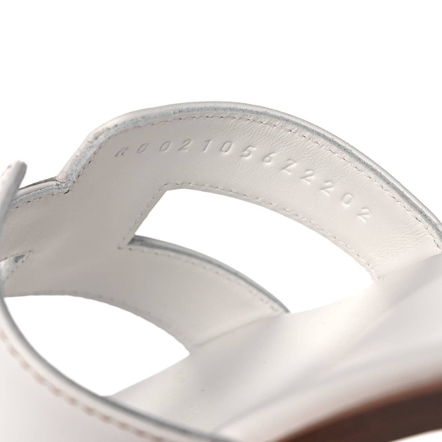 Hermes Box Calfskin Oran Sandals 36 White 8 of 9