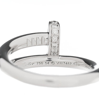 Cartier 18K White Gold Diamond Juste Un Clou Ring 54 6.75 3 of 3