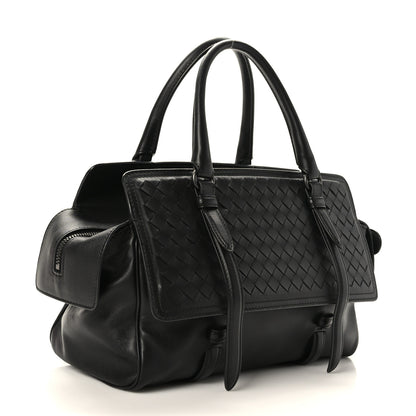 Bottega Veneta Nappa Intrecciato Medium Monaco Satchel Black 3 of 8