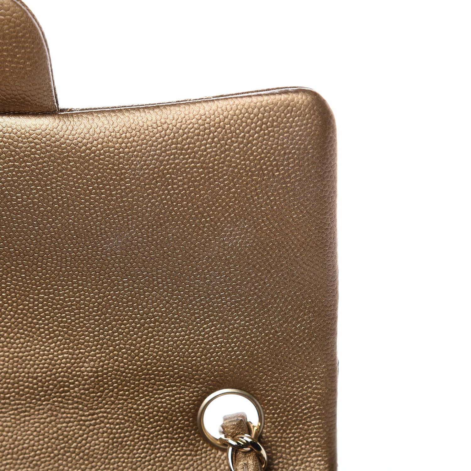 Chanel Metallic Caviar Quilted Mini Rectangular Flap Bronze 13 of 14