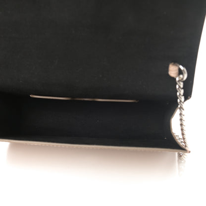 Alexander McQueen Calfskin Crocodile Embossed Skull Mini Crossbody Bag Beige 5 of 10