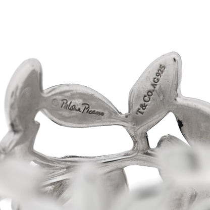 Tiffany Sterling Silver Wide Paloma Picasso Olive Leaf Band Ring 53 6.5 4 of 4