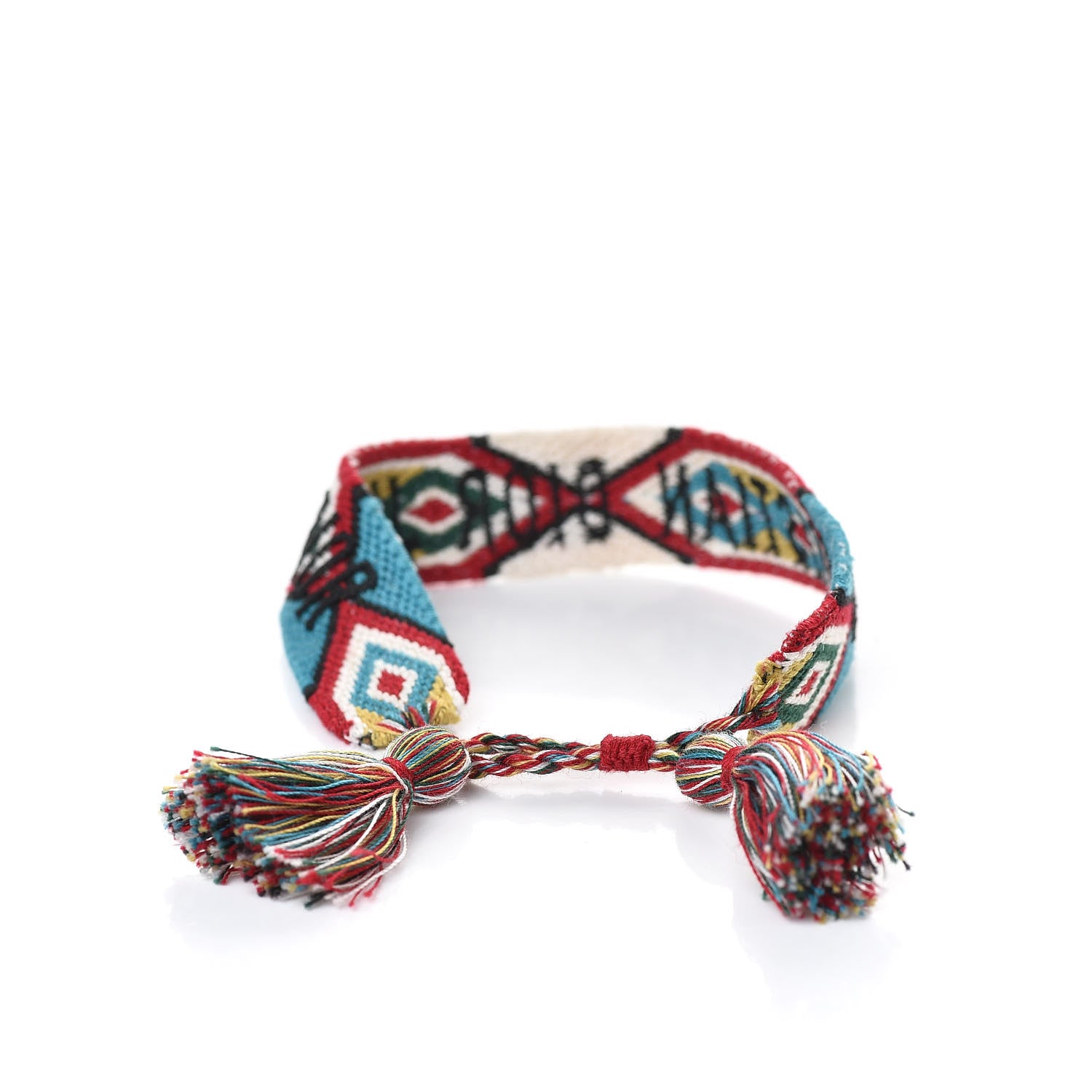 Christian Dior Woven Cotton J'Adior Friendship Bracelet Set Blue Multicolor 4 of 5