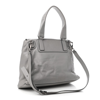 Givenchy Grained Calfskin Medium Pandora Pure Flap Bag Pearl Grey 1 of 10