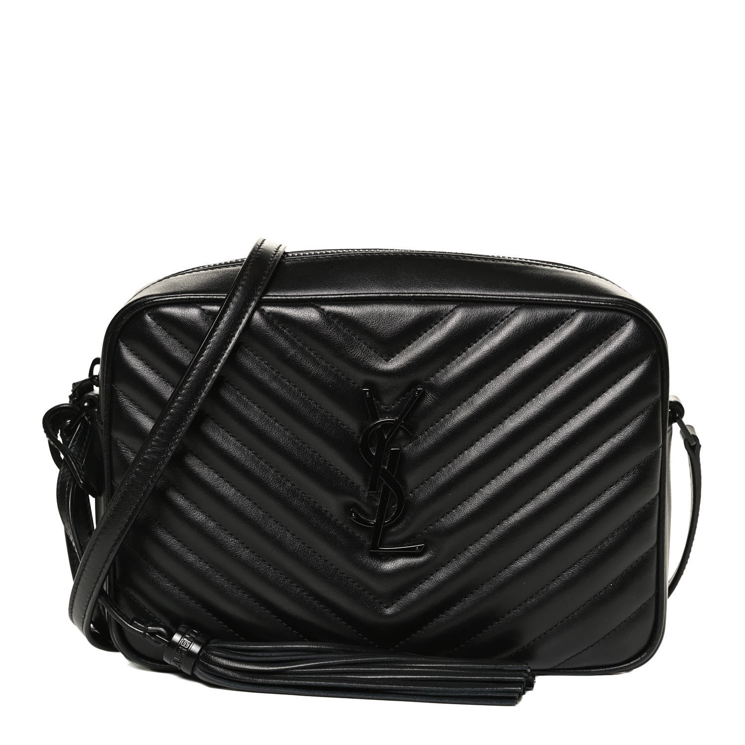 Saint Laurent Calfskin Matelasse Monogram Lou Camera Bag Black 1 of 11