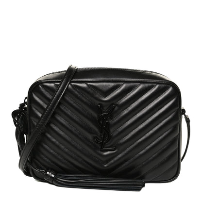 Saint Laurent Calfskin Matelasse Monogram Lou Camera Bag Black 1 of 11