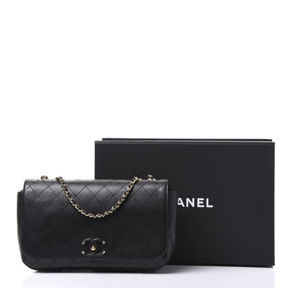 Chanel Calfskin Stitched Medium Covered CC Flap Bag Black 10 of 10
