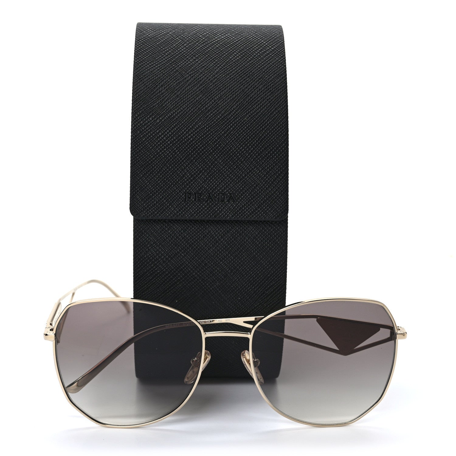 Prada Metal Symbole Triangle Logo Sunglasses SPR57Y Smoky Grey 9 of 9