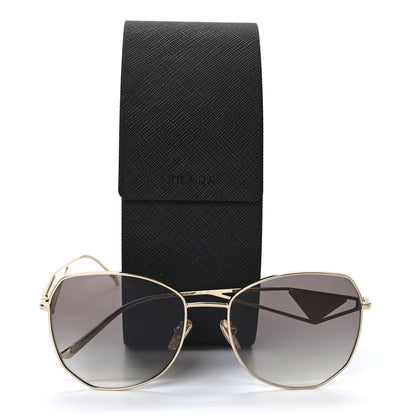 Prada Metal Symbole Triangle Logo Sunglasses SPR57Y Smoky Grey 9 of 9