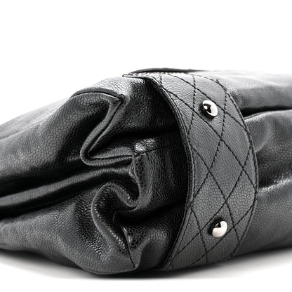 Chanel Glazed Caviar Pocket In The City Tote Black 10 of 16