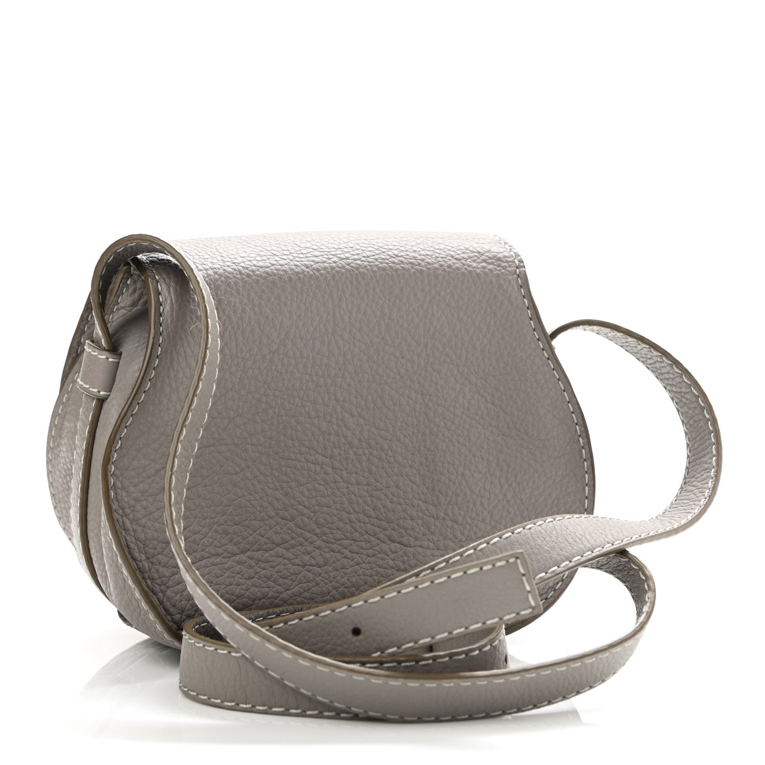 Chloe Calfskin Mini Marcie Round Crossbody Bag Cashmere Grey 2 of 11