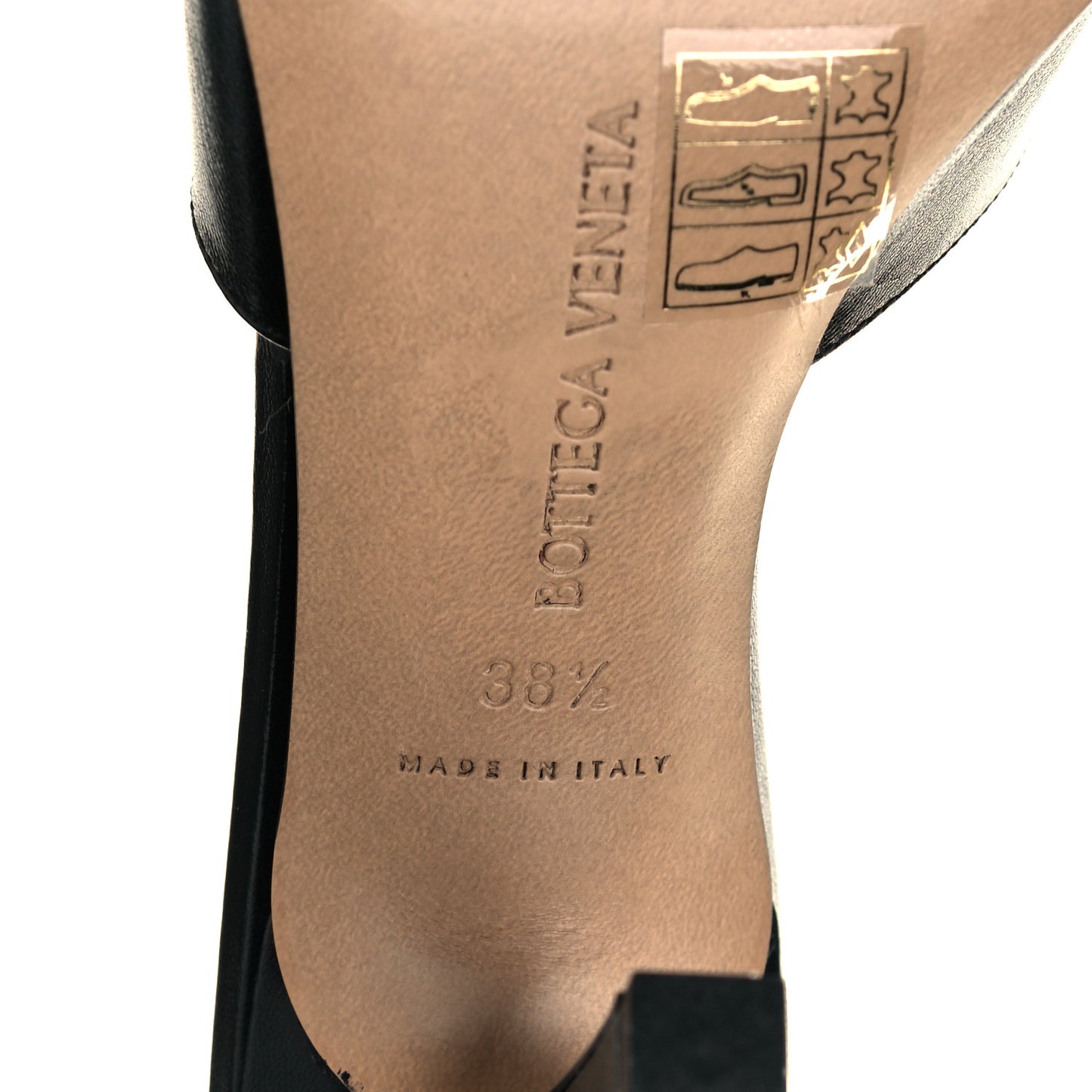 Lambskin Stretch Mule Sandals 38.5 Black