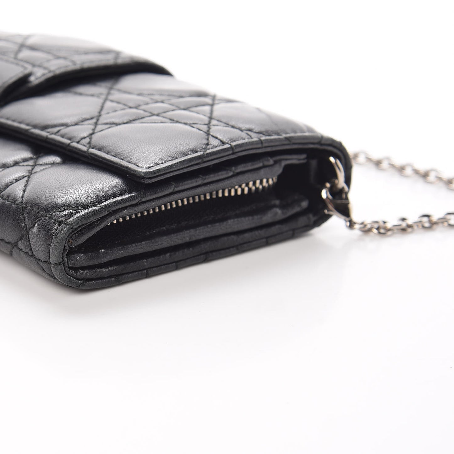 Lambskin Cannage New Lock Wallet Black